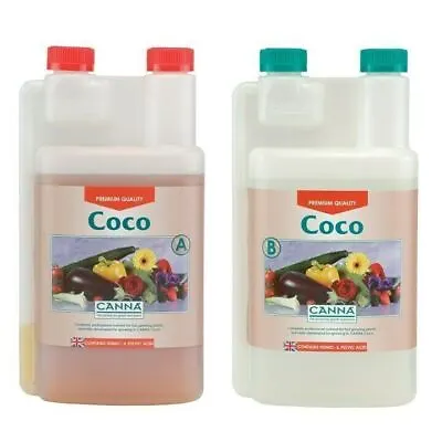 Canna Coco A+B 1 Litre Veg And Flower Plant Food Base Nutrients Hydroponics • £15.21