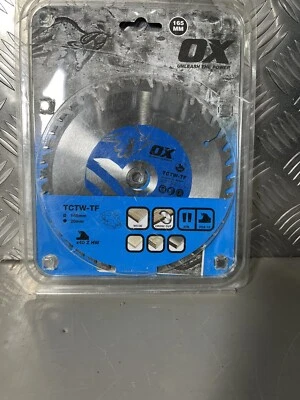 Ox Tools OX-TCTW-TF Thin Kerf Wood Saw Blade 165mm X 1.6 X 20 X 40T • £9.99