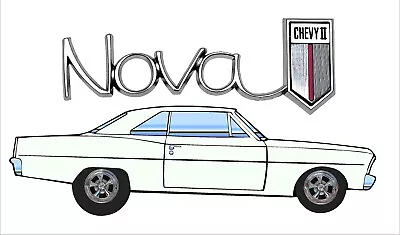 Chevy II Nova 1966 1967 L79 327 283 Garage Banner Man Cave Banner   • $24.99