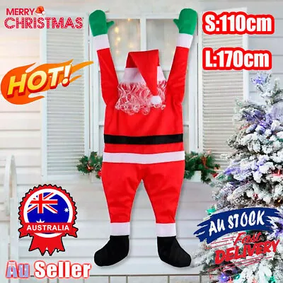 Christmas Outdoor Window Decoration Climbing Hanging Santa Claus Xmas Props ZO • $25.81