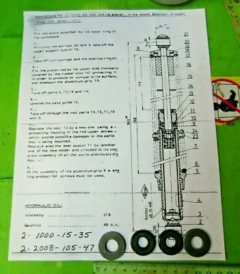 Montesa Cota 348 349 Betor Rear Shock Seal Kit  P/n 5140.035 NOS 51M 1976-1984 • $12.75