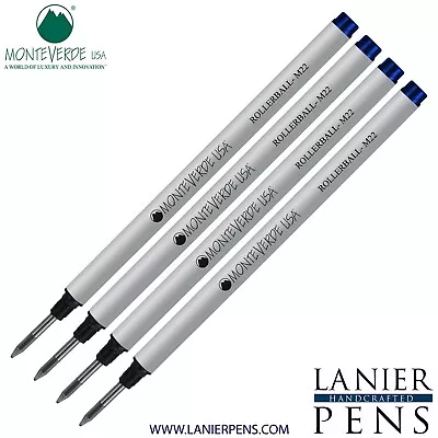 4 Pack - Monteverde® Rollerball To Fit Montblanc® Rollerball Pens - Blue • $14.50