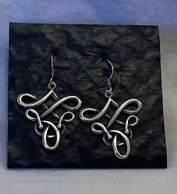 SUPERB Scottish Sterling Silver TUDOR Drop Hook Earrings  - Ola Gorie Of Orkney • £59.99