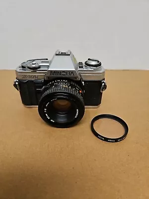 MINOLTA X-370 35mm Film Camera W/ 50mm MD 1.2 Lens Untested SOLD AS IS A5 • $48.85