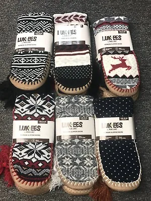 NEW LUK EES MUK LUKS Slipper Socks VARIATIONS L/XL Large & X Large (8-10) • $15.50