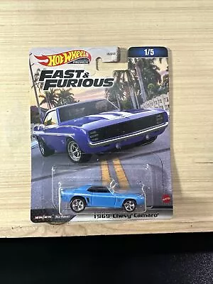 Hot Wheels Premium 1969 Chevy Camaro Fast & Furious 1/5 Real Riders • $5.59