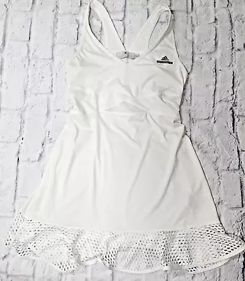 Adidas Stella McCartney Sz Medium White Athletic Tennis Tank Mini Dress Stretch • $54.95