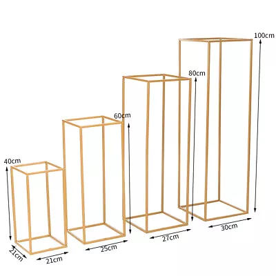 £12.94 • Buy 60/80cm Tall Metal Geometric Stand Flower Vase Holder Party Wedding Centerpieces