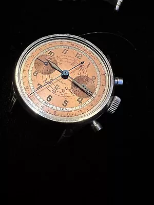 ANONYMOUS Vintage Chronograph 2 Sub-dial Swiss Made Watch 1940 Telemetre • $167.50