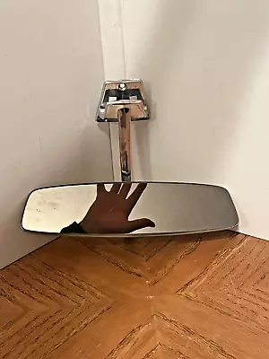 $32 • Buy Vintage Chrome Rectangle, Car / Truck Rear View Mirror, Screw On Swivel Mount