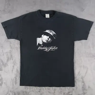 Vintage Daddy Yankee Rap Tee T Shirt 2000s Size M Medium Black Rapper • $103.50