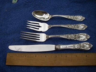 $159.99 • Buy International Sterling RICHELIEU (1935) 4 Pc REGULAR PLACE SETTING-Mod Blade