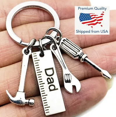 Dad Keychain Tools Wrench Hammer Screwdriver Charms & Pendants Gift Father's Day • $6.99