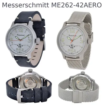 Messerschmitt Automatic Pilot's Watch ME262-42 Aero With Flugzeugblech Dial Face • $750.01