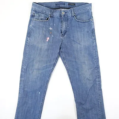 Ecko Unltd Faded Blue 34x34 Relaxed Stretch Jeans Mens Preowned • £34.61