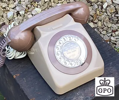 Vintage Phone GEC 706 Rotary Dial Telephone Grey/ Brown  Built 1974 Working • £55