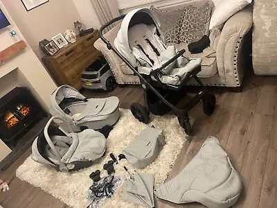 Babystyle Prestige Pram Bundle - Grey- Used - Full Set -  • £250