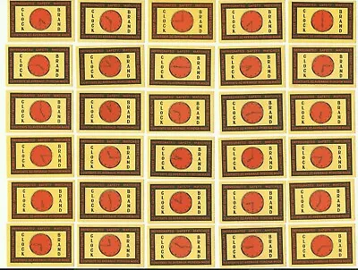 Full Set Of 48 Authentic Soviet USSR Matchbox Labels - CLOCK BRAND MF BALTIJA #3 • $4.99