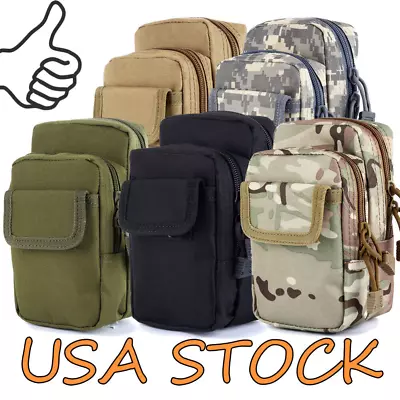 Tactical Molle EDC Pouch Military Multi-purpose Belt Waist Pack Bag Phone Pocket • $9.69