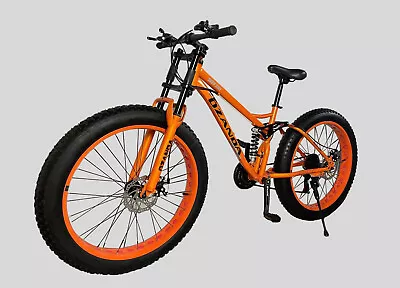 $448 • Buy 26  X 4.0 Fat Tire Bicycle Beach Mountain Bike Full Suspension 21 Speed