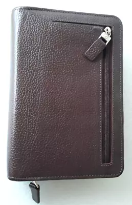 Vtg.  Franklin Quest Covey Brown Leather Planner Binder Pocket-Size - 7/8  Rings • $40