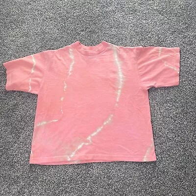 VINTAGE Hypercolor Generra Shirt Women Small Pink Tie Dye Crop Baby Tee Ladies • $52.79