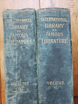 Antique 2 Books International Library Of Famous Literature 1900 Volume V/XVI  • £20.09