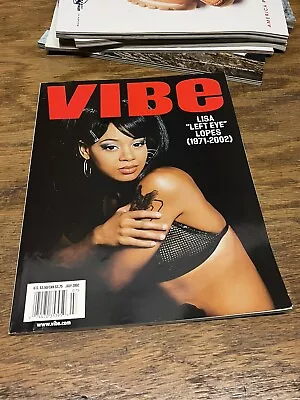 VIBE Magazine July 2002 Lisa  LEFT EYE  Lopes (1971-2002) Cover Tribute Rare TLC • $39.71