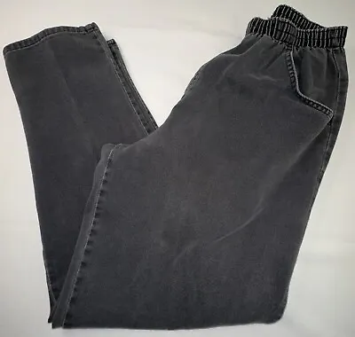 Cabin Creek Pull On Elastic Waist Straight Leg Pants Jeans Gray 12 Women • $14.99