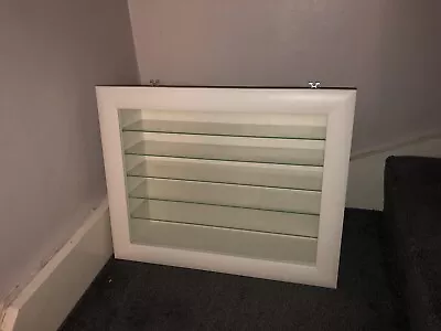 £45.99 • Buy Display Cabinet With Glass Doors Used For Wall Mounting