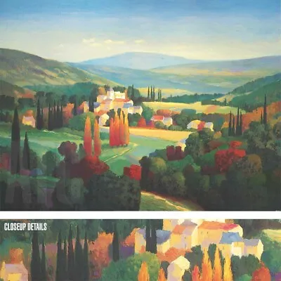 40W X30H  HILLS OF PROVENCE By MAX HAYSLETTE - VILLAGE VALLEY MOUNTAINS CANVAS • $239
