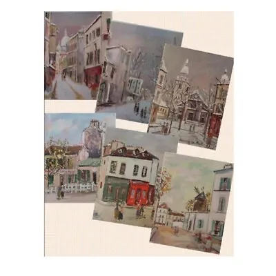 Maurice Utrillo - Set Of 6 Parisienne Scenes (11 X 9 Inches) • $18.64