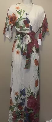 Melissa Masse Silk Blend Floral Maxi + Piperlime 100% Silk Floral Dresses Medium • $24.95