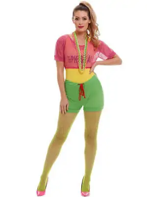 Let's Get Physical Girl 1980's Workout Sports Aerobics Fancy Dress Costume • $61.95