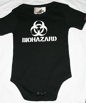 £7 • Buy Biohazard - Funny Alternative Black Baby Grow Bodysuit 12 Months