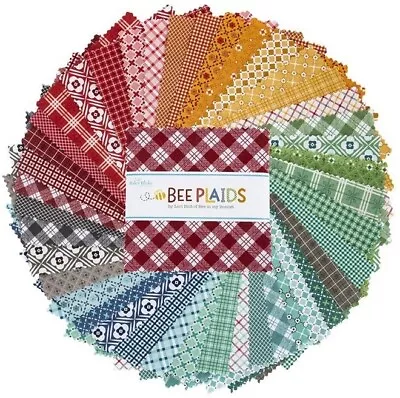 Bee Plaids 5  Charm Pack {Stacker} Lori Holt For Riley Blake Designs • $11.25