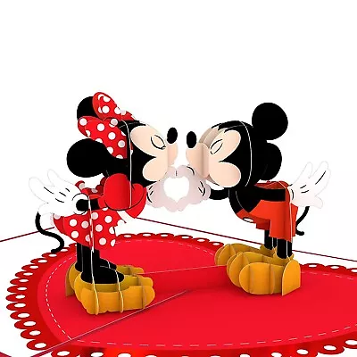 Lovepop Beautiful Mickey And Minnie Heart To Heart Valentine's 3-D Pop-Up Card • $22.50