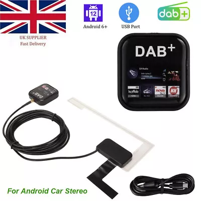 DAB DAB+ Digital Radio Receiver USB Adapter Box Antenna For Car Stereo Android • £32.89