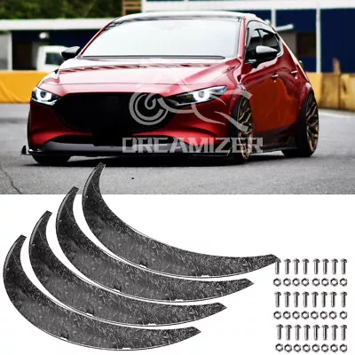 4Pcs Fender Flares Extra Wide Body Wheel Arches Kit For Mazda 3 6 Mazdaspeed 3 6 • $89.17