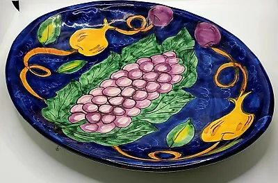 13.5 Inch Hand Painted Ceramic Platter/Plate..made In Mexico...condition Is Good • $9.99