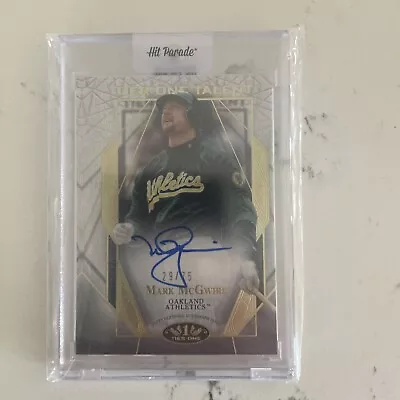 MARK McGWIRE 2022 TOPPS TIER ONE TALENT ON CARD AUTO #29/75 ATHLETICS SP • $67.97