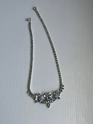 Vintage Vendome Rhinestone Leaf Necklace • $40