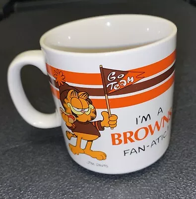 1978 Vintage Cleveland Browns Garfield NFL Coffee Mug Jim Davis Fan-atic Enesco • $9.99