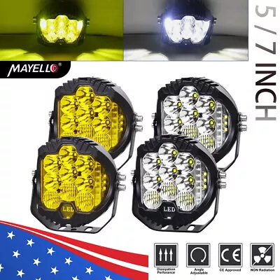 5 /7inch LED Work Light Bar Pods Spot Flood Combo Fog Lamp Offroad Driving Round • $24.99