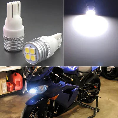 2x HID White 2825 168 194 LED Motorcycle Bike Position Parking Light Bulbs 6000K • $7.06