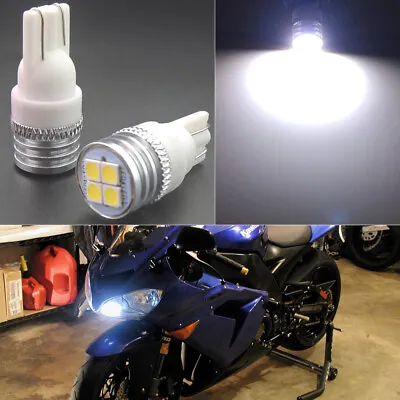 $8.06 • Buy 2x HID White 4-SMD 2825 168 194 LED Motorcycle Bike Position Parking Light Bulbs
