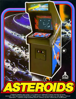 Asteroids Atari Arcade Glossy Promo Ad Poster Unframed A0056 • $14.98