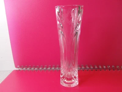 £18.50 • Buy Masonic Crystal Glass Vase With Etched Compass & Square Decor - 17cm Tall **