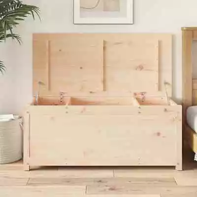 Storage Box Solid Wood Pine Pack Blanket Chest Brown/White Multi Sizes VidaXL • $241.99
