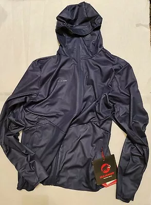 Men's Mammut Ultimate V Tour So Hooded Jacket Peacoat Melange XL • $129.65